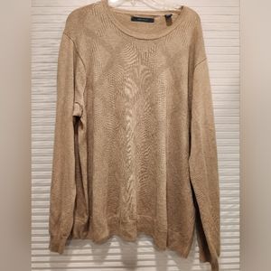 Tan Perry Ellis Knit Lightweight Sweater